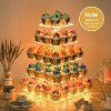 Hachikiko 5 - Tier Acrylic Cupcake Stand with LED String Light, Premium Cupcake Holder Tower for Weddings, Birthday Parties Decor - 3 of 4