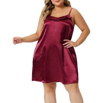 Agnes Orinda Plus Size Dress For Women Adjustable Spaghetti Strap Cami  Dresses Skirts Valentine Day : Target