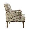Set of 2 Reggio  Traditional  Wooden Upholstered  Armchair with Floral Patterns and  Nailhead Trim | ARTFUL LIVING DESIGN - 3 of 4