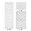Hugo 3-Piece Bath Rug Set 100% Premium Cotton Tufted Chevron Pattern Bathmats for Bathroom, Super Soft Absorbent Machine Washable - 2 of 4