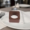 Unique Bargains Napkin Rings Square Wood Dark Brown 1 Pc - 3 of 3