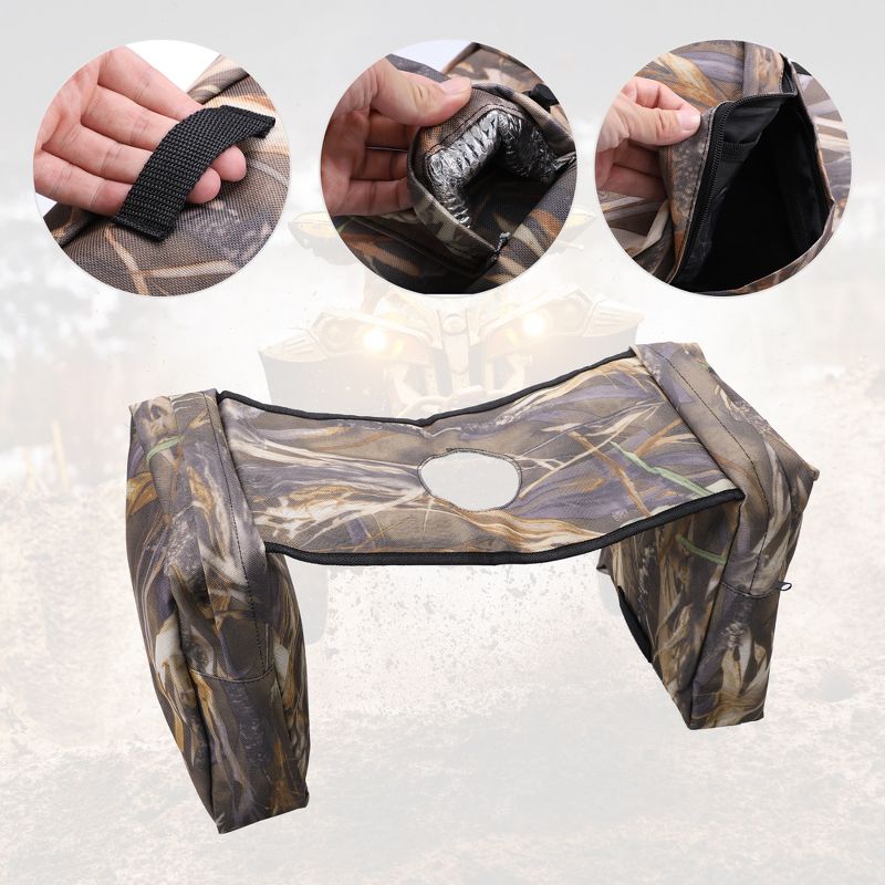 Unique Bargains ATV Motorcycles Waterproof Tank Saddle Storage Bag with Zipper Camouflage 1 Pc, 4 of 7