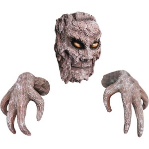 Halloween Tree Faces Decor Outdoor Scary 3D Tree Bark Face Zombie Hands Resin Sculpture Tree Decorations - 1 of 4