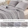 Grey Queen Quilt Set, 3 Pieces, Bohemian Lightweight Microfiber Bedding - 4 of 4
