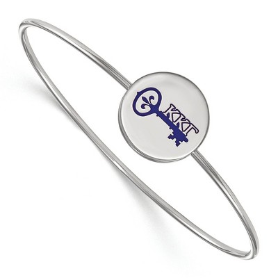 Black Bow Jewelry Sterling Silver Kappa Kappa Gamma Greek Life Bangle Bracelet 7 Inch