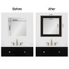 Amanti Art Mirror Makeover Bathroom Mirror Frame Border Kit- Fully Assembled Peel and Stick Frame - Mirror NOT Included - Trio  Trim - 4 of 4