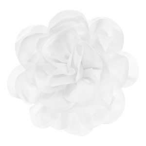 Unique Bargains Alloy Satin Fabric Big Rose Flower Dainty Brooches Pins 1 Pc - 1 of 4