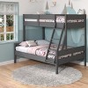 Donco Kids Low Board Panel Twin Over Full Dark Grey Bunkbed - image 2 of 4