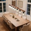 BAOURE 3-Light Farmhouse Wood Chandelier - 19.69" Rustic Rectangular Pendant Light - Black with Seed Glass Shades for Kitchen Islands & Dining - 4 of 4