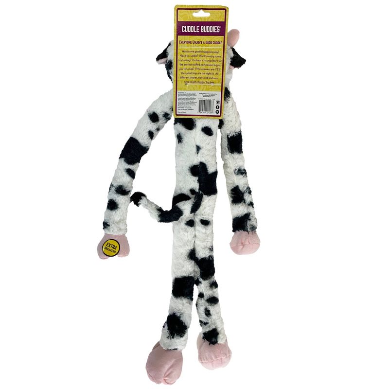 Multipet Swingin Slevin Oversized Spotted Cow Plush Dog Toy - Black - XXL - 27&#34;, 3 of 5