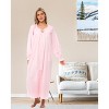 ADR Women's Cotton Nightgown, Long Sleeve Poet Nightshirt Ruffled Vintage Night Dress Gown - 2 of 4