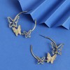 SOHI Women's Champayne Gold Party Hoop Earrings - 2 of 4