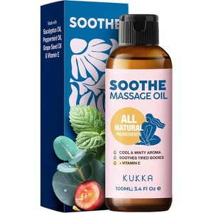 KUKKA Soothe Massage Oil for Massage Therapy & Sore Muscles - 3.4 Fl Oz - Non-Greasy Oil for Deep Relaxation & All Skin Types - 1 of 4