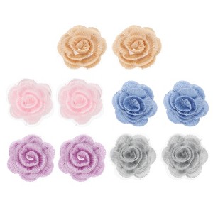 Unique Bargains Iron On Durable DIY Clothing Flower Lace Embroidery Applique 10 Pcs - 1 of 4