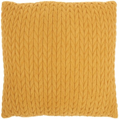 18"x18" Life Styles Quilted Chevron Square Throw Pillow Yellow - Nourison