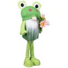 Northlight Standing Spring Gnome with Glittered Frog Hat - 14.5" - Green and White - 3 of 4
