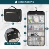 PAVILIA Hanging Toiletry Bag Women Men, Travel Kit Foldable Waterproof Organizer, Roll up Cosmetics Makeup Essentials Jewelry Case - 2 of 4