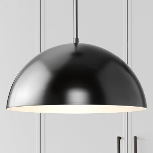 Urban Ambiance Luxury Mid-Century Modern Indoor Pendant,  8-5/8''H x 15-3/4"W x 15-3/4''D,  Matte Black Finish, UHP4793 - 1 of 4