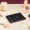 Juvale 6 Pack Black Velvet Ring Organizer for Jewelry Display Trays, 36-Slot Foam Stud Retail Travel Storage Box and Organizer, 7.5 x 5.5 x 0.5 In - 2 of 4