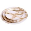 Classic Touch Set Of 4 Gold-White Marble Plates - 6.5"D - 2 of 3