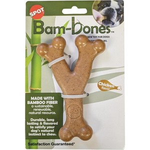 ETHICAL/SPOT Bam-Bone Wishbone Chicken Flavor Chew Toy - 5.25" - 1 of 3