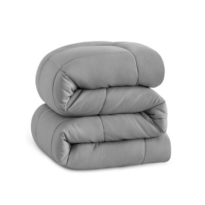 Aeelleea Queen Down Alternative Comforter Duvet Insert, All Season Reversible Quilted Bedding with Corner Tabs, Breathable, Ultra-Soft,Smoke Gray — фото 3