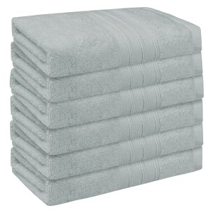 Unique Bargains Hotels Spa Highly Absorbent Striped Cotton Washcloths 14" x 14" - 1 of 4