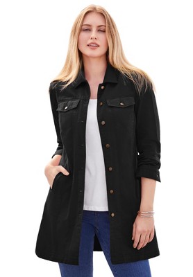 Jessica London Women's Plus Size Long Denim Jacket