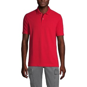 Lands' End Men's Short Sleeve Basic Mesh Polo Shirt - 1 of 3