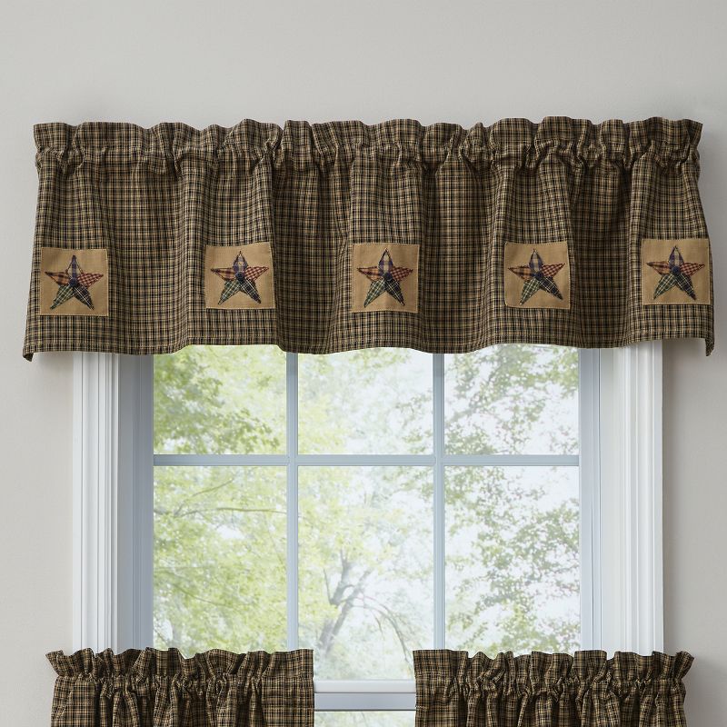 Pieced Star Lined Patch Valance, 2 of 7