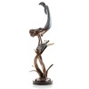 SPI Home Deep Sea Pals – Mermaid and Turtle Brass Sculpture Coastal Fantasy Decor, 19" Height - 2 of 3
