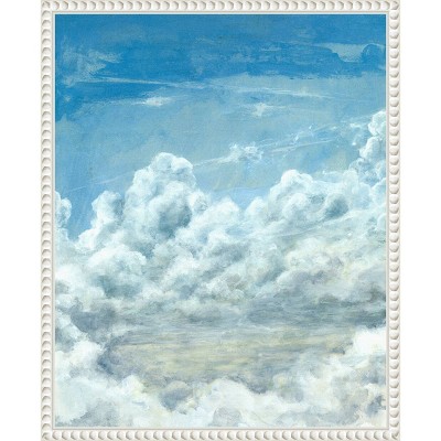 Cloud Bank II White Framed Canvas Wall Art 16" x 20"