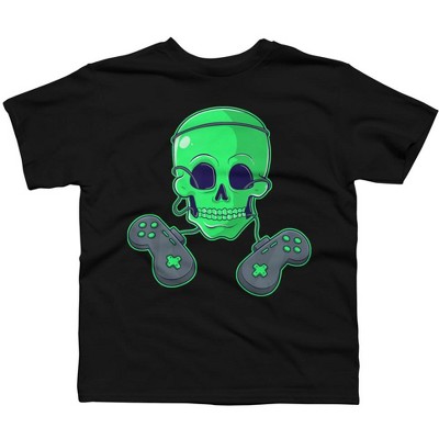 Halloween Skeleton Skull Crossbones Video Gamer Boys Graphic T-Shirt - Design By Humans