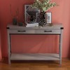 31"Console Table, Industrial Entryway Table with Drawers and Shelf, 2-Tier Narrow Sofa Table, Foyer Table for Couch Entryway Corridor Living Room - 3 of 4