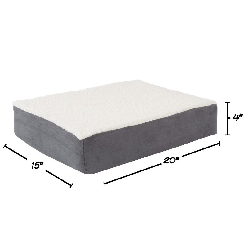 Pet Adobe Orthopedic Memory Foam Pet Bed with Removable Cover - Gray, 2 of 5
