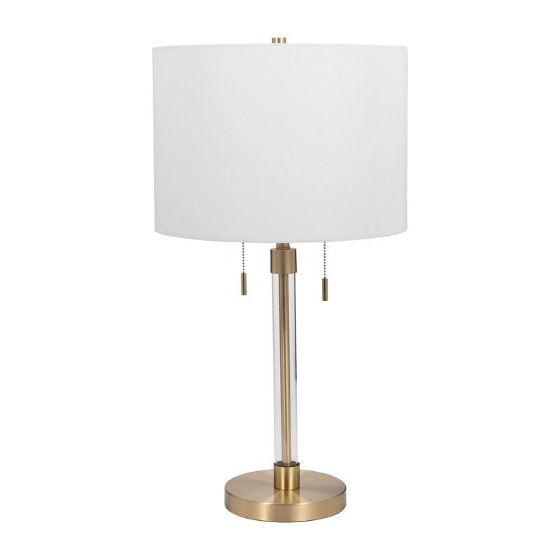 SAGEBROOK HOME 27&#34; Chain Pull Glass Table Lamp Gold, 1 of 8