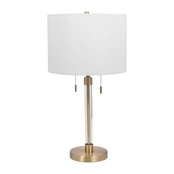 SAGEBROOK HOME 27" Chain Pull Glass Table Lamp Gold