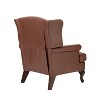 Helmuth Wooden Upholstery Genuine  Leather Armchair for livingroom | KARAT HOME - 4 of 4
