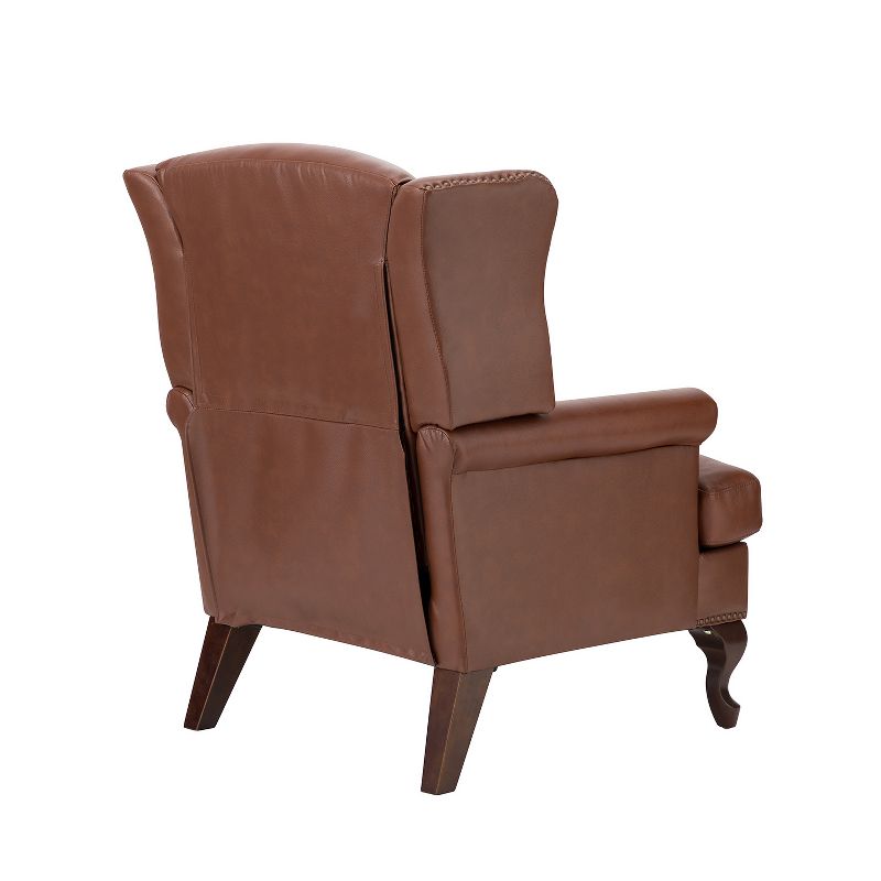 Helmuth Wooden Upholstery Genuine  Leather Armchair for livingroom | KARAT HOME, 4 of 11