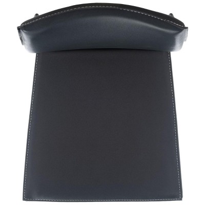 Cason Black Faux Leather Dining Side Chair Set with Steel Legs