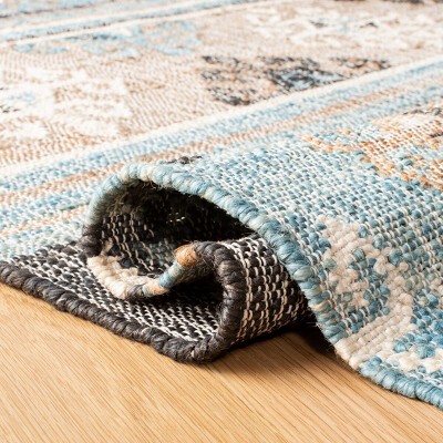 Kilim KLM754 Hand Woven Area Rug - Blue/Ivory - 8'x10' - Safavieh.