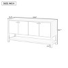 Console Table With Open Bottom Shelf, Sofa Table With Four-Door And Adjustable Three-Level Shelves, Console Table Contemporary-Cuddlewood - 4 of 4