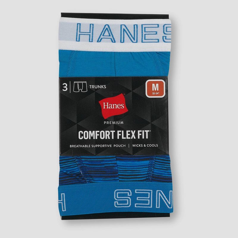 Hanes Premium Comfort Flex Fit Men's Trunks 3pk, 3 of 3