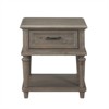 Cardano Wood 1 Drawer End Table in Driftwood Light Brown - Lexicon - 2 of 4