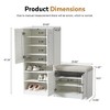 NicBex Shoe Rack Bench Shoe Storage Organizer Multi functional Shoe Storage Cabinet Adjustable Layer Board for Entryway - 3 of 4