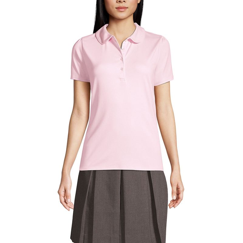 Lands' End School Uniform Women's Short Sleeve Peter Pan Collar Polo Shirt, 3 of 5