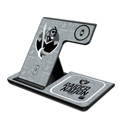 Keyscaper Las Vegas Raiders 2024 Edition 15-Watt 3 in 1 Charging Station