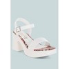 Kolata Faux Leather Pin Buckle Platform Women Heels - 2 of 4