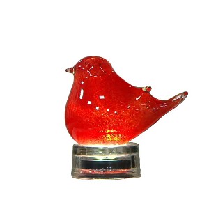 Ultimate Innovations Bird Light Up Glass Outdoor Decorative Scultpure Red - 1 of 1