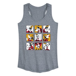 Women's - Disney - Goofy Grid Graphic Racerback Tank - 1 of 4
